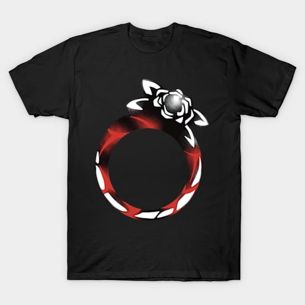 Rose Oriana Ring - The Eminence in Shadow Season 2 or Kage no Jitsuryokusha ni Naritakute 2nd Season Anime and Manga - Black and White Icons Vector - December Fall 2023 TEIS45 T-Shirt by Animangapoi